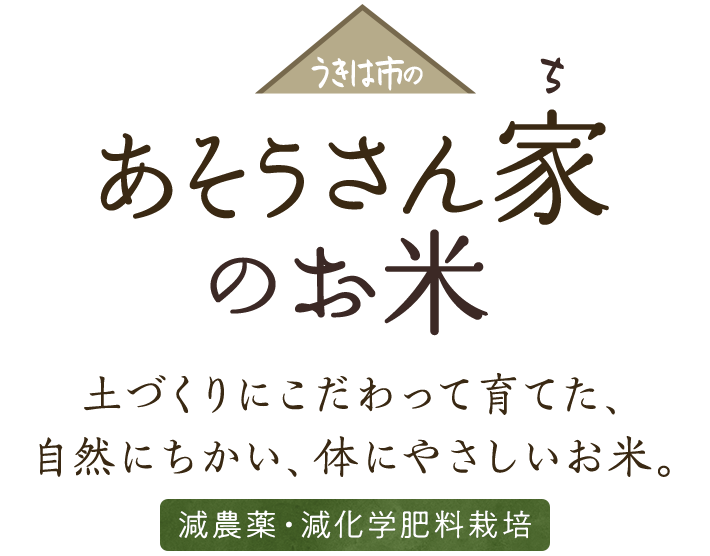 土づくりにこだわって育てた、自然にちかい、体にやさしいお米。